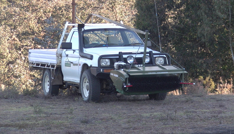 Grass Grabber Mounted on Ute